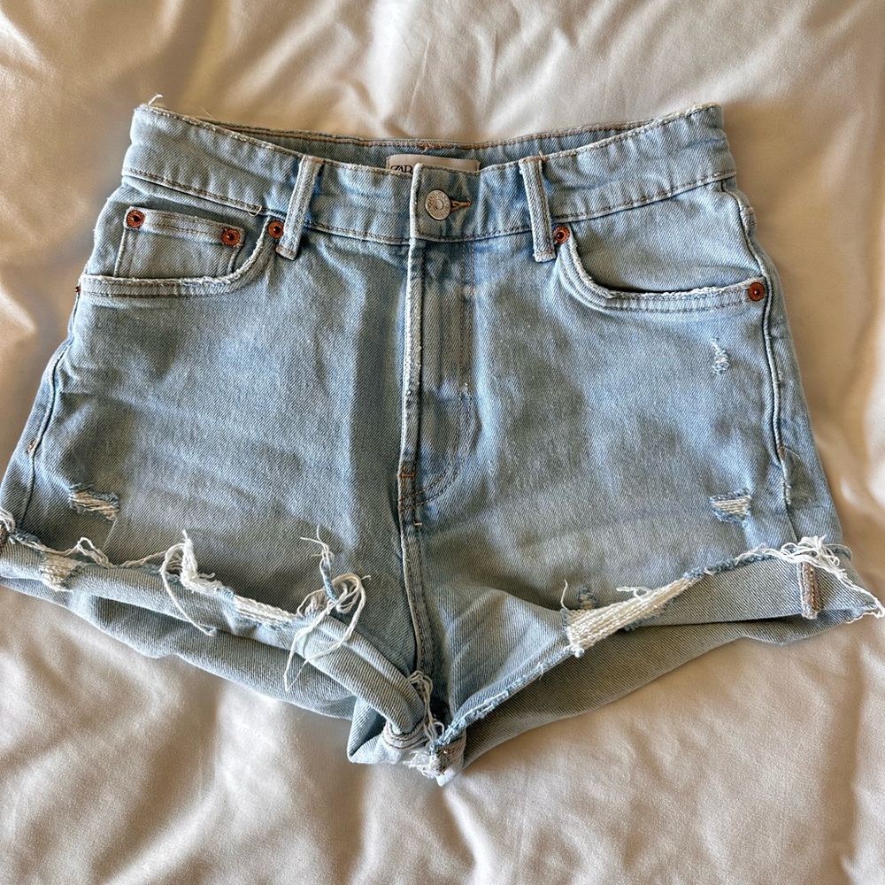 Zara blue denim shorts